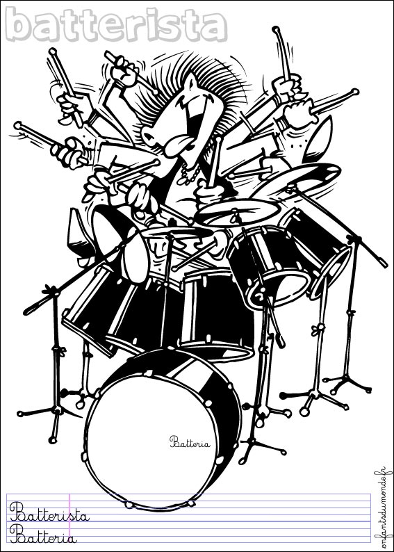coloriage batteur 1